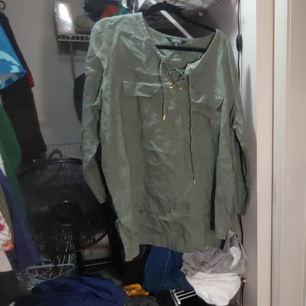 Olive green top